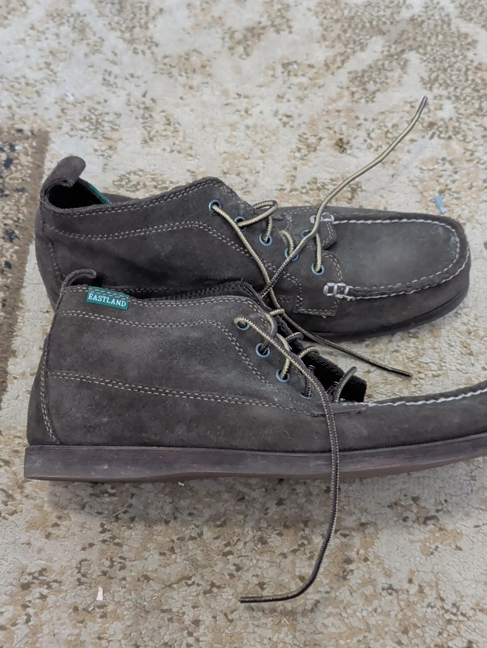 Men's Casual Suede Moc Toe Chukka Boots - Dark Brown